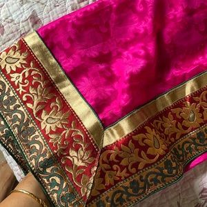 Fuschia Brasso Sari